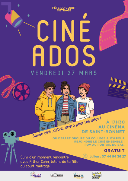 Fête du court métrage 2026, au cinéma de St Bonnet - Fête du court métrage 2026, au cinéma de St Bonnet