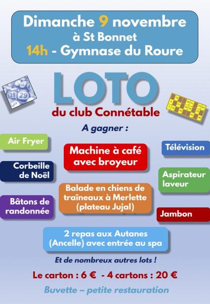 Loto du club Connétable_Saint-Bonnet-en-Champsaur - Loto du club Connétable Loto du club Connétable_Saint-Bonnet-en-Champsaur - Loto du club Connétable