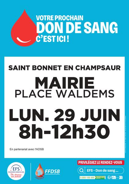 Don du sang_Saint-Bonnet-en-Champsaur - Don du sang_Saint-Bonnet-en-Champsaur