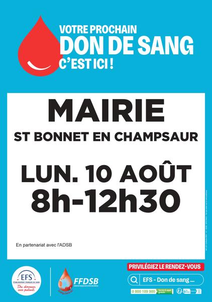 Don du sang_Saint-Bonnet-en-Champsaur - Don du sang_Saint-Bonnet-en-Champsaur