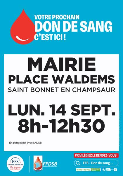 Don du sang_Saint-Bonnet-en-Champsaur - Don du sang_Saint-Bonnet-en-Champsaur