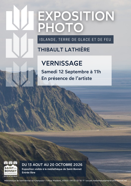 Exposition - Islande, Terre de glace et de feu_Saint-Bonnet-en-Champsaur - Exposition - Islande, Terre de glace et de feu