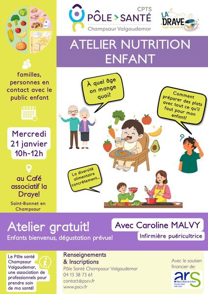 Atelier nutrition du petit enfant - Atelier nutrition du petit enfant