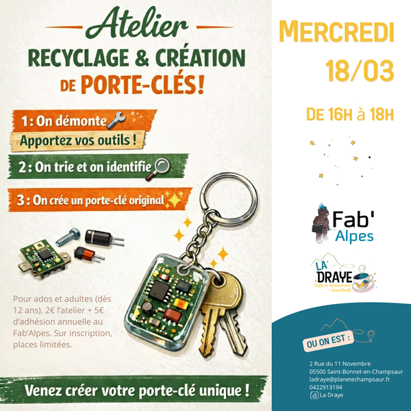 Atelier recyclage et création de porte-clé - Atelier recyclage et création de porte-clé