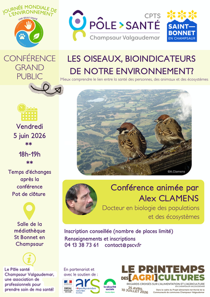 Conférence: les oiseaux, bioindicateurs de notre environnement - Conférence: les oiseaux, bioindicateurs de notre environnement
