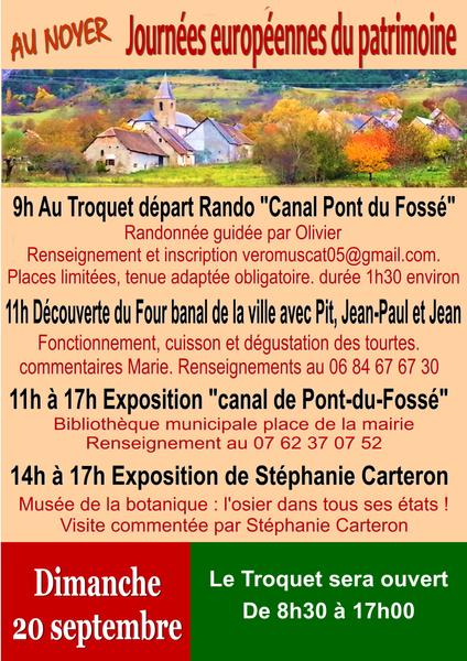 Journées européennes du patrimoine - Animations du Troquet_Le Noyer - Journées européennes du patrimoine au Noyer