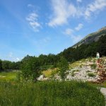 Prairies et éboulis - Vue des prairies et éboulis du jardin