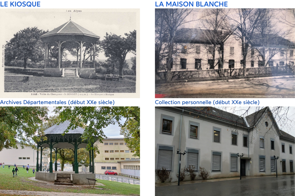 Kiosque et maison blanche Saint-Bonnet-en-Champsaur