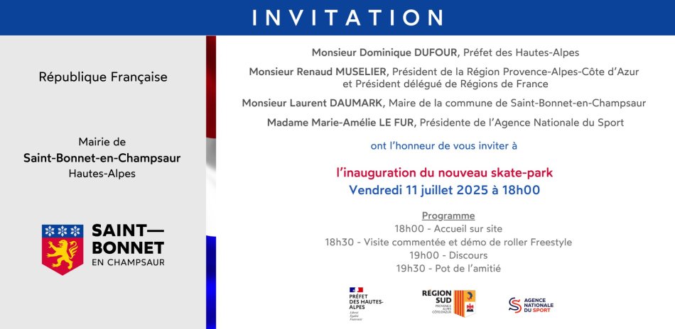 Invitation inauguration skate-park