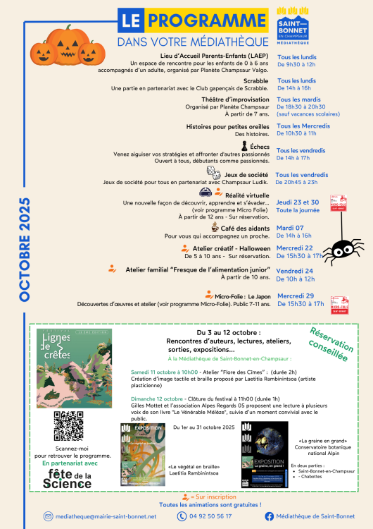 programme octobre