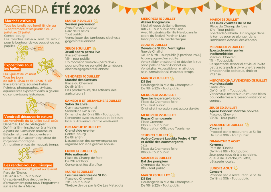 Programme été 2026 saint-bonnet