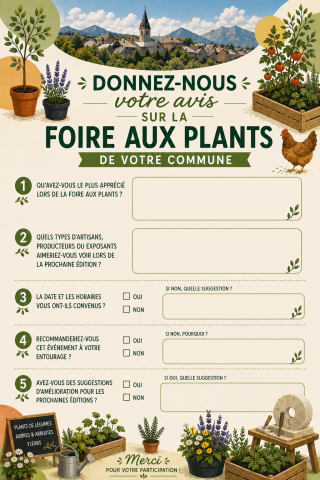 questionnaire foire aux plants