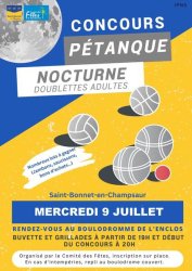 Concours pétanque nocturne à St Bonnet - Concours pétanque nocturne à St Bonnet Concours pétanque nocturne à St Bonnet - Concours pétanque nocturne à St Bonnet