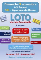 Loto du club Connétable_Saint-Bonnet-en-Champsaur - Loto du club Connétable