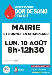 Don du sang_Saint-Bonnet-en-Champsaur - Don du sang_Saint-Bonnet-en-Champsaur