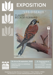 Exposition "Les oiseaux" de  Claude Becker-Ferraro_Saint-Bonnet-en-Champsaur - Exposition "Les oiseaux" de  Claude Becker-Ferraro_Saint-Bonnet-en-Champsaur