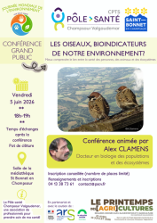 Conférence: les oiseaux, bioindicateurs de notre environnement - Conférence: les oiseaux, bioindicateurs de notre environnement